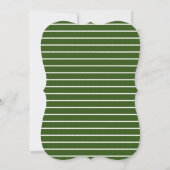 Mariage Monogramme Wreath Green Stripe Invitation (Dos)