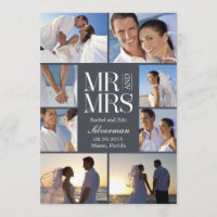 Mariage Montage Mariage Faire-part - gris