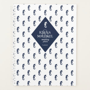 Mariage Motif Blue Wave Seahorse ID836