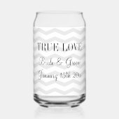 Mariage motif en chevron gris et blanc (Verso)