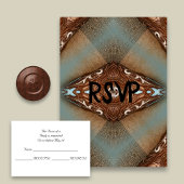 Mariage Motif Occidental Turquoise RSVP