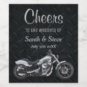 Mariage moto Chevaux Étiquette de vin (Étiquettes simples)