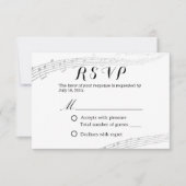 Mariage musical RSVP simple et élégant (Devant)