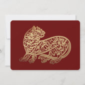 Mariage Musulman Save the date Or Tigre Arabe (Dos)