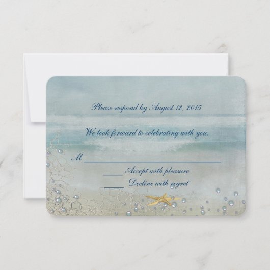 Mariage Nautique avec réponse étoile de mer (Devant)