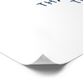 Mariage nautique  bleu marine Affiche de bienvenue (Coin)