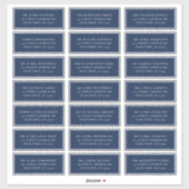 Mariage nautique bleu marine Étiquettes de adresse (Feuille)