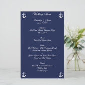 Mariage Nautique bleu marine Menu Circulaire Perso (Debout devant)