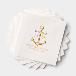 Mariage Nautique Élégant Or