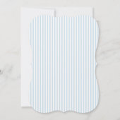 Mariage nautique Monogram Blue Stripe Invitation (Dos)