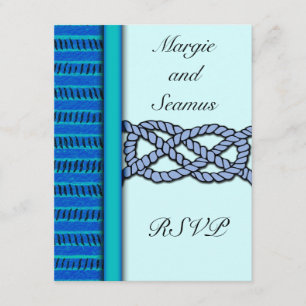 Mariage Nautique Noir Bleu RSVP