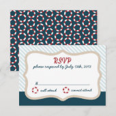 Mariage nautique RSVP (Devant / Derrière)