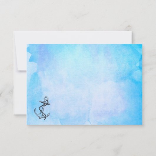 Mariage nautique Seahorse et Seashell RSVP (Dos)