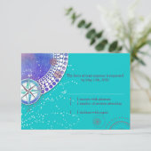 Mariage Nautique Turquoise moderne RSVP (Debout devant)