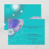 Mariage Nautique Turquoise moderne RSVP (Devant / Derrière)