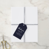 Mariage Navy merci. Étiquette de cadeau moderne bl (Avec de la ficelle)
