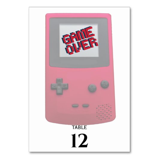 Mariage NERD du jeu vidéo Numéro de table (Par défaut)