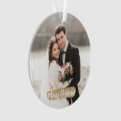 Mariage Noël nouvel ornement or (devant)