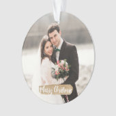 Mariage Noël nouvel ornement or (devant)