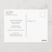 Mariage Noël Rétro Enregistrer la date Carte posta (Dos)
