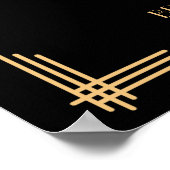 Mariage noir Art déco or Open Bar Signal 18x24 (Coin)