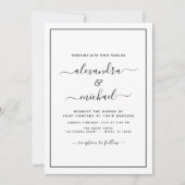 Mariage noir avec invitation photo (Devant)