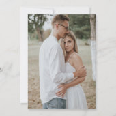 Mariage noir blanc avec invitation photo (Dos)