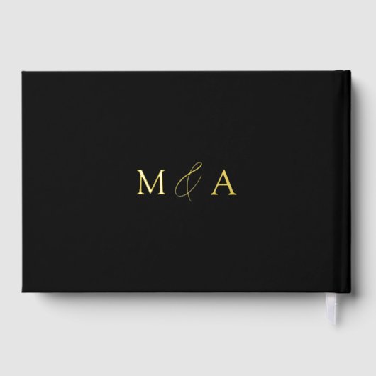 Mariage noir élégant et élégant moderne (Verso)