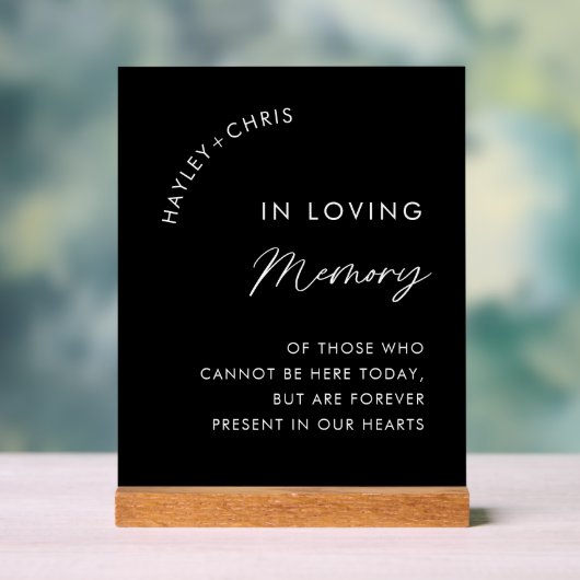 Mariage noir en mémoire d'amour souvenir (Neutre)