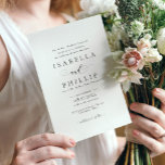 Mariage noir et blanc<br><div class="desc">Avec une typographie classique et élégante,  ce faire-part de mariage formel donne le ton à un mariage intemporel. Parfait pour une affaire de cravate noire. Des pièces de coordination sont également disponibles dans la suite mariage.</div>
