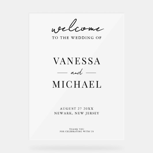 Mariage noir et blanc élégant (Recto)