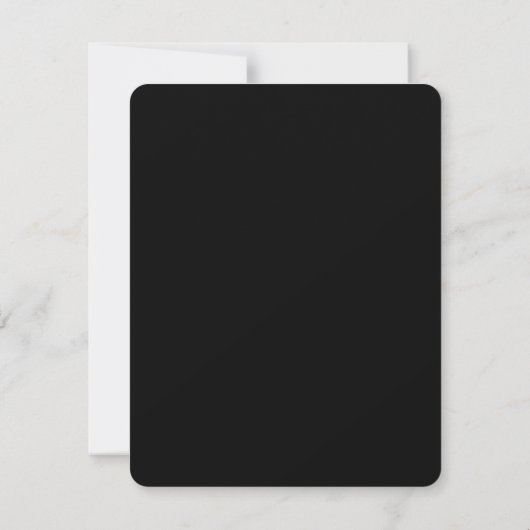 Mariage noir et blanc en gras RSVP avec code QR (Dos)