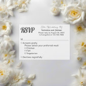 Mariage noir et blanc RSVP