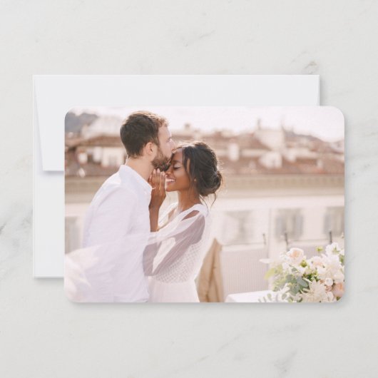 Mariage noir et blanc tendance photo RSVP QR Code (Dos)