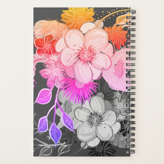 Mariage Noir Et Rose Moderne (Dos)