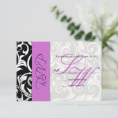 Mariage noir et violet RSVP (Debout devant)