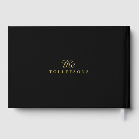 Mariage noir Gold Foil moderne (Verso)