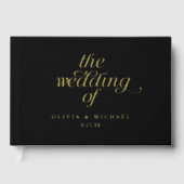 Mariage noir Gold Foil moderne (Recto)