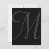 Mariage noir grand insignia correspondant RSVP (Dos)