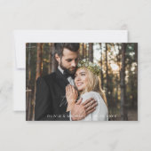 Mariage noir minimaliste moderne Merci (Devant)