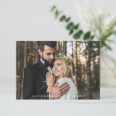 Mariage noir minimaliste moderne Merci (Debout devant)
