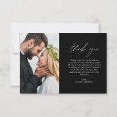 Mariage noir minimaliste moderne Merci (Dos)
