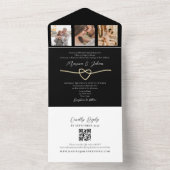 Mariage noir or All-in-One QR Invitation (À l'intérieur)