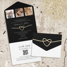 Mariage noir or All-in-One QR Invitation