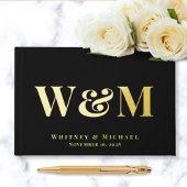 Mariage Noir Photo Monogramme Élégant