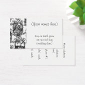 Mariage noir toile - cartes d'adresse (Bureau)