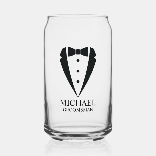 Mariage noir Tuxedo Suit Groomsmen personnalisé (Recto)