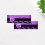 Mariage noir violet faveur damask floral (Bureau)