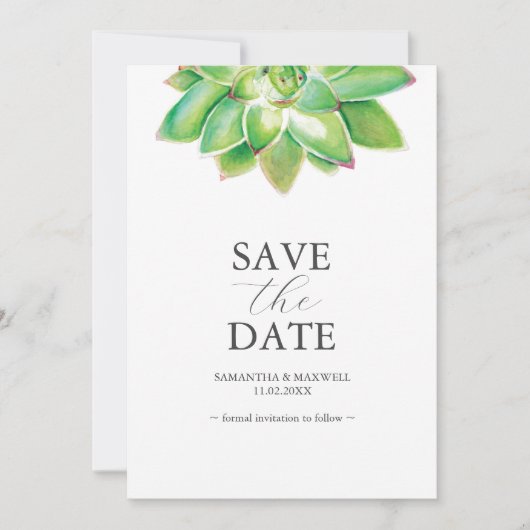 Mariage non photo EnregistrerLa date Invitations B (Devant)