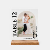 Mariage Numéro de table Arrondi Photo (Recto)